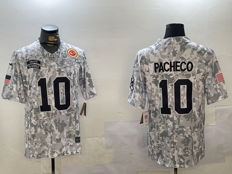 Men Kansas City Chiefs #10 Pacheco Nike Arctic Camo 2024 Salute to Service Limited NFL Jersey style 1->minnesota vikings->NFL Jersey